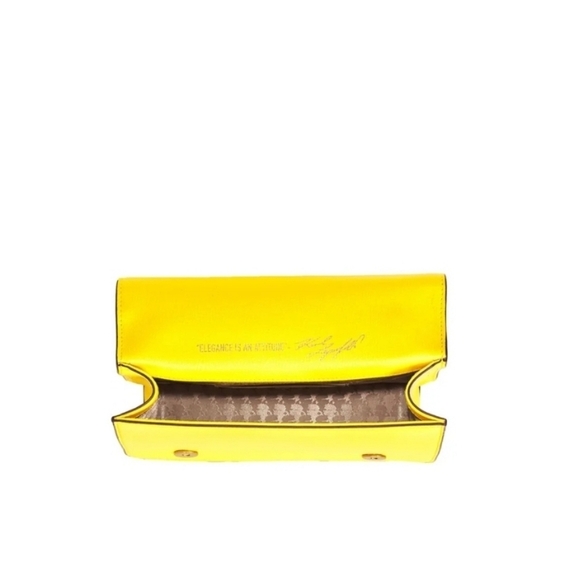 💛🔹️ Karl Lagerfeld🔹️ Paris Simone dots Crossbody, yellow aspen NWT - Picture 4 of 4